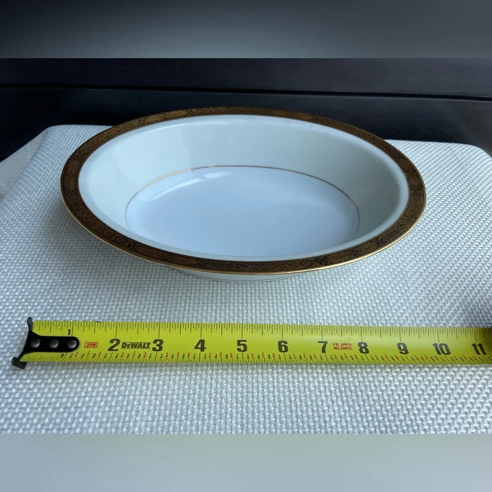 Noritake Goldkin 5675 Oval Vegetable serving Bowl 10 inch Japan 1950s